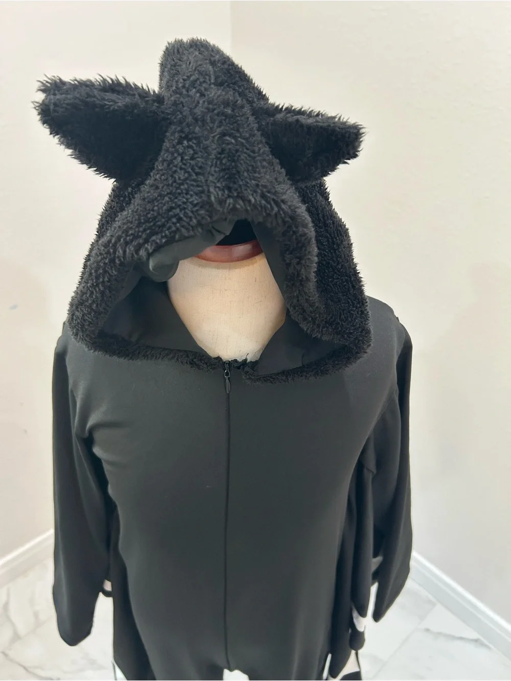 Bat Kids Halloween Costume Hoodie with Winged Cape, Size Small